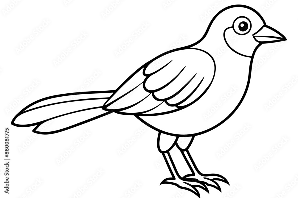 illustration of a bird icon vector line art illustration of a bird icon vector line art