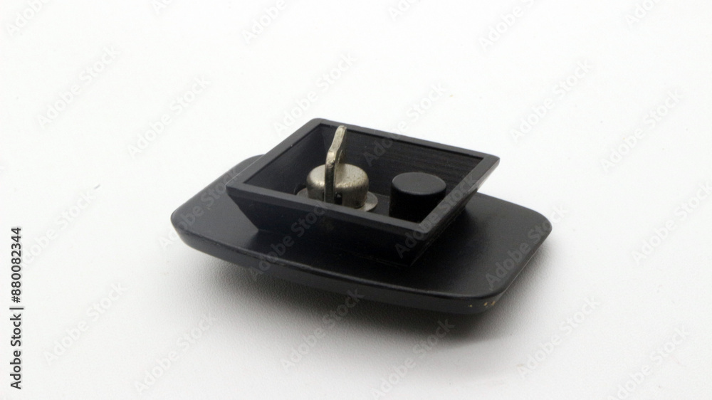 Quick release plate for mounting Camera on tripod isolated Quick release plate for mounting Camera on tripod isolated