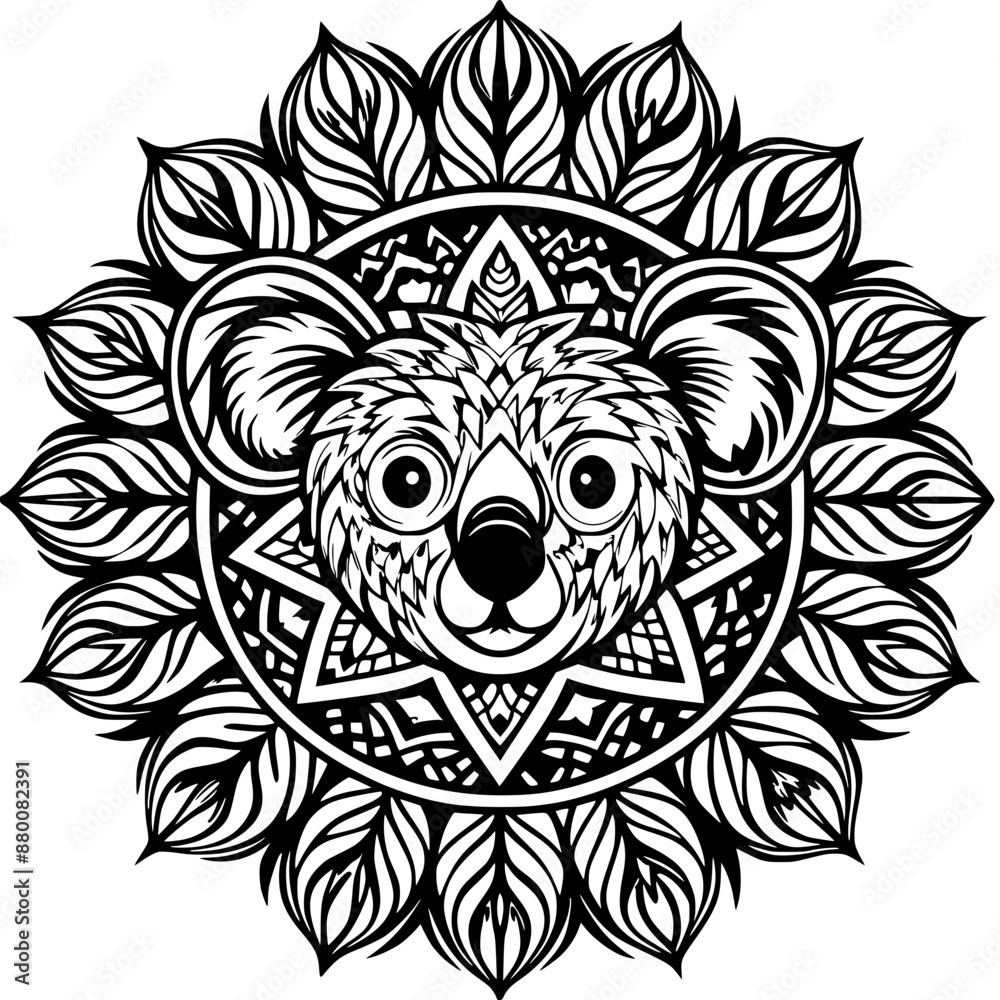 koala mandala art v2 koala mandala art v2