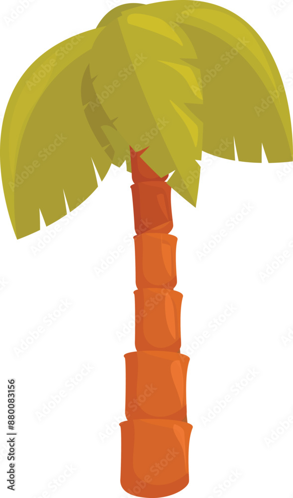 Φωτογραφία Cartoon coconut palm tree growing in a tropical region