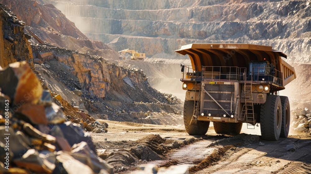 Fototapeta premium Mining for gold demands perseverance and technological prowess.