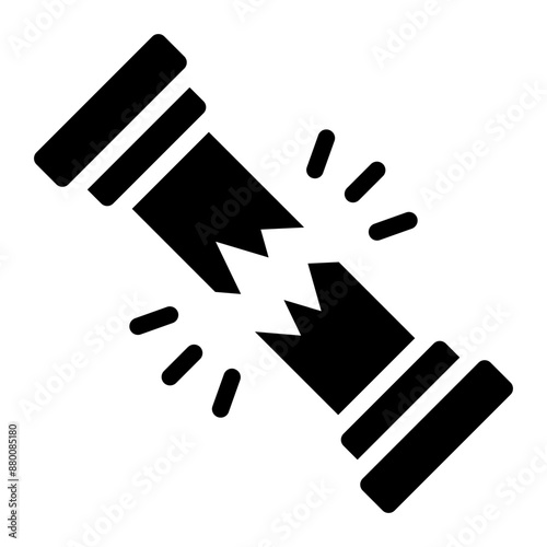 Broken pipe icon indicating plumbing leaks or damage