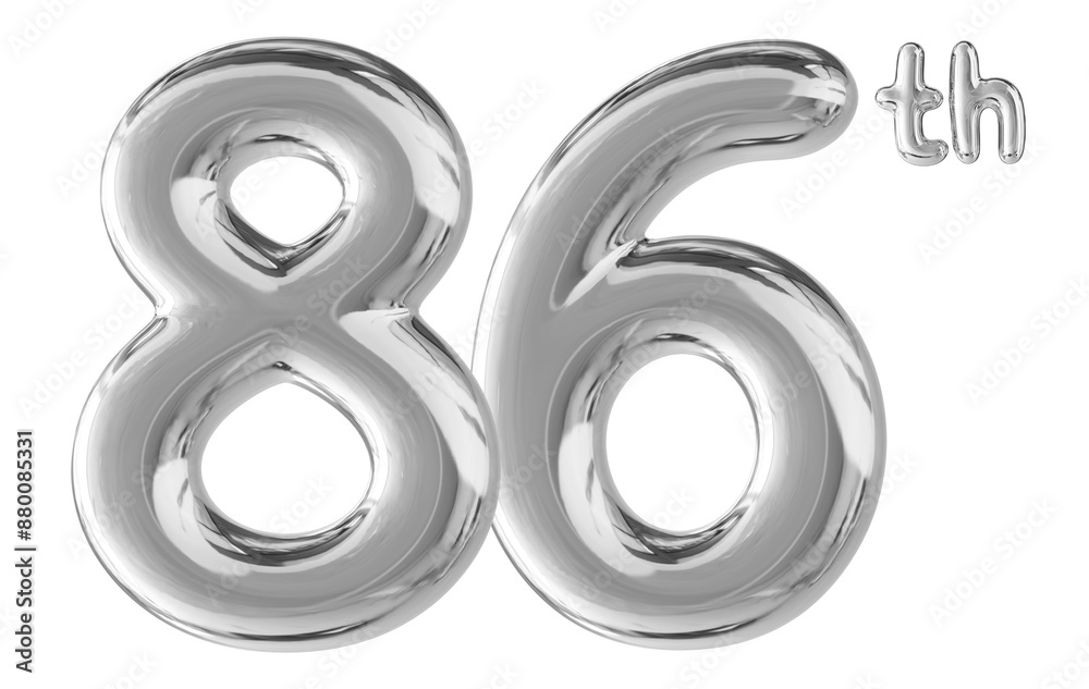 86th Anniversary Silver Number 3D 86th Anniversary Silver Number 3D