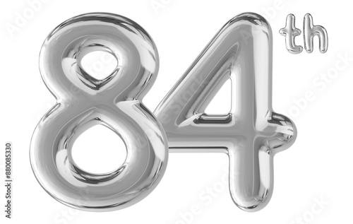 84th Anniversary Silver Number 3D