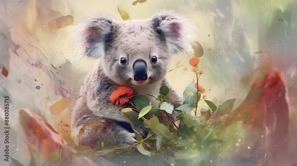 Koala in a nature watercolor style Koala in a nature watercolor style