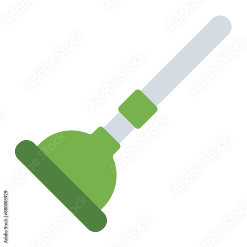 Plunger icon for plumbing and unclogging toilets