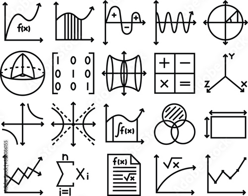 Math Icon Set Sheet