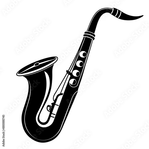 saxophone silhouette vector illustration