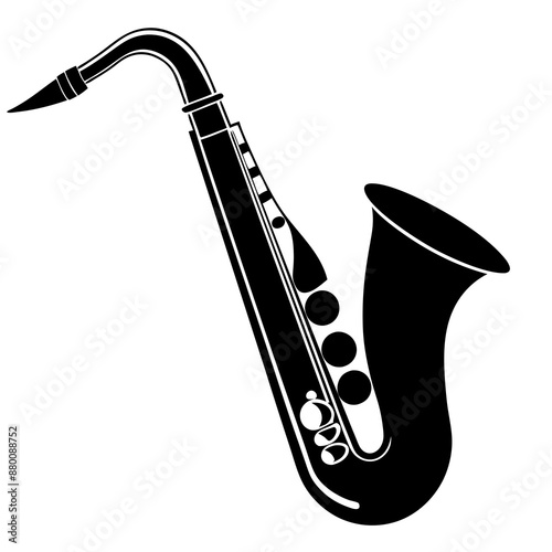 saxophone silhouette vector illustration