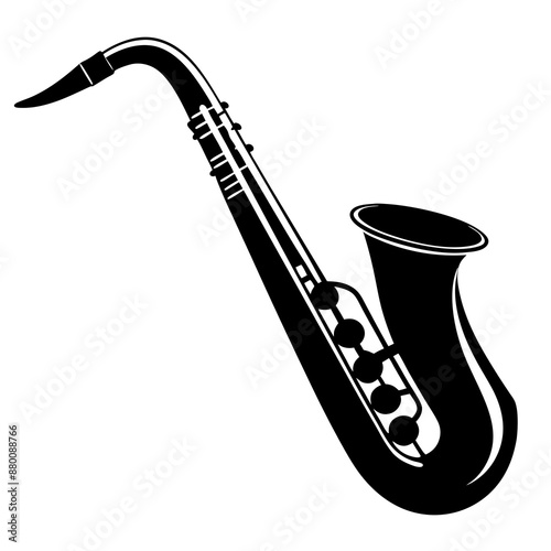 saxophone silhouette vector illustration