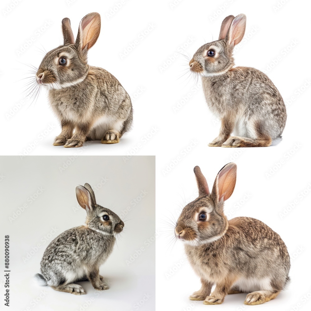 rabbit on white background rabbit on white background