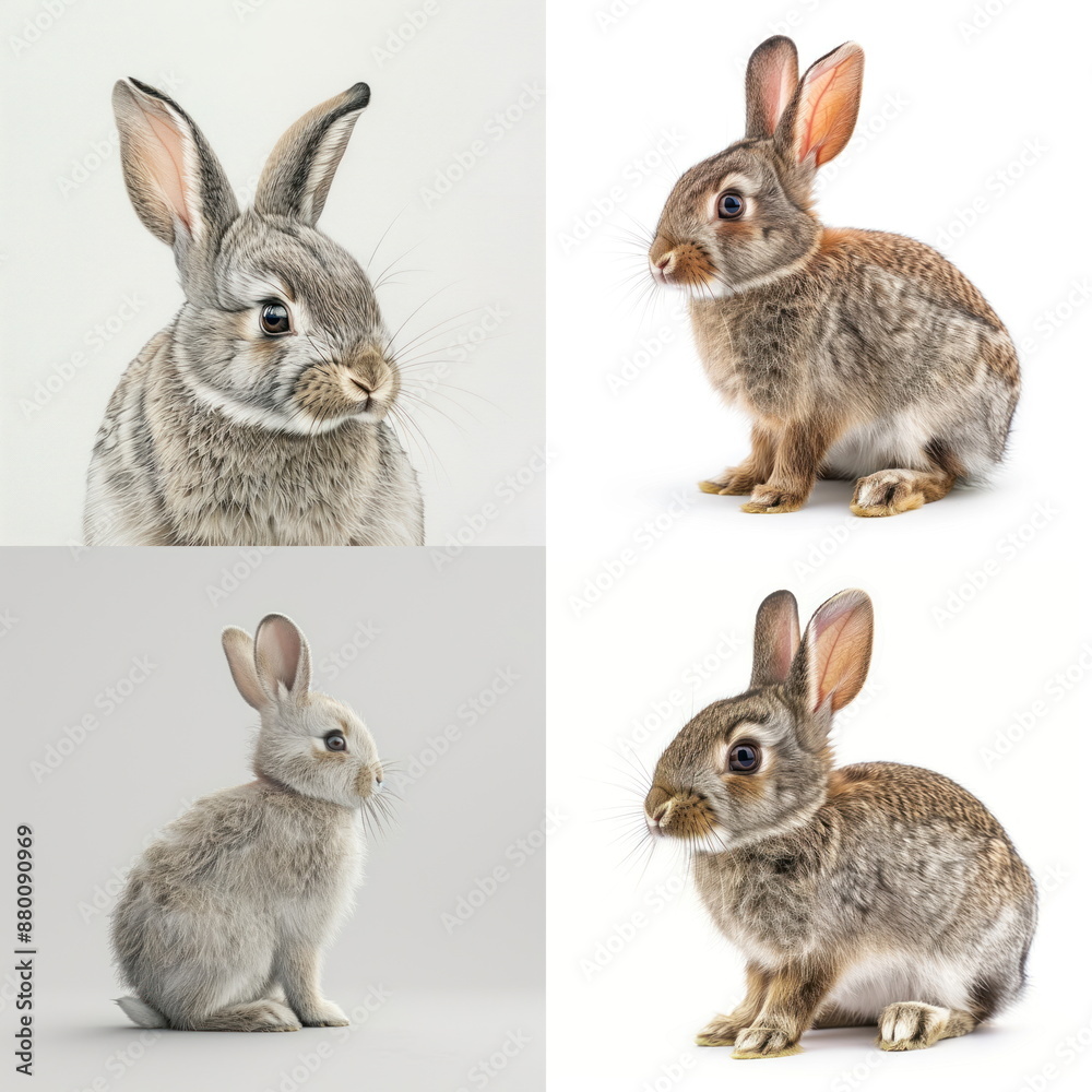 rabbit on white background rabbit on white background