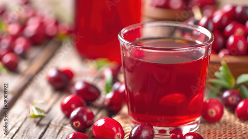 Healthy Urinary Concept with Vibrant Cranberry Juice Close-Up