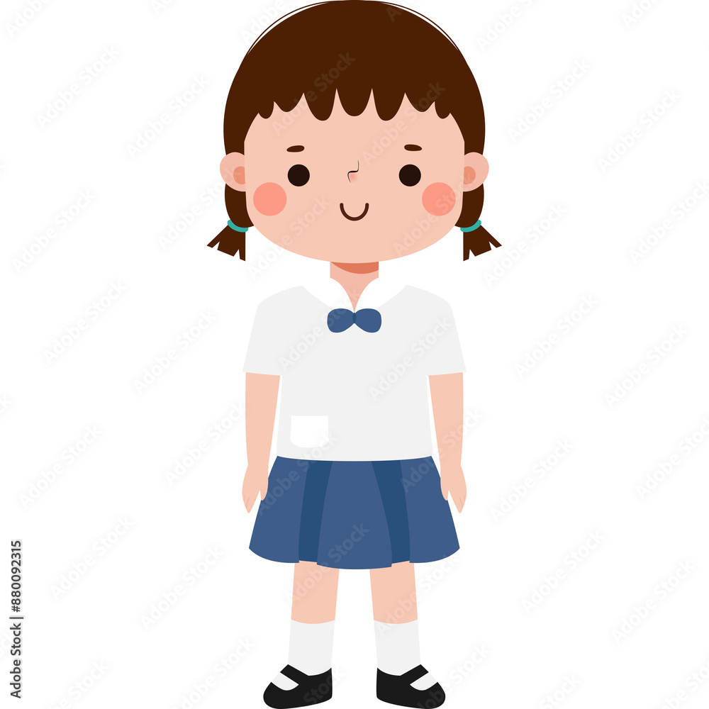 cute cartoon thai student character, back to school, Illustration flat style Png cute cartoon thai student character, back to school, Illustration flat style Png