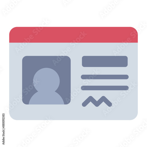 Identity card for tax identification purposes icon