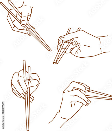 hand holding chopstick - Asian culture