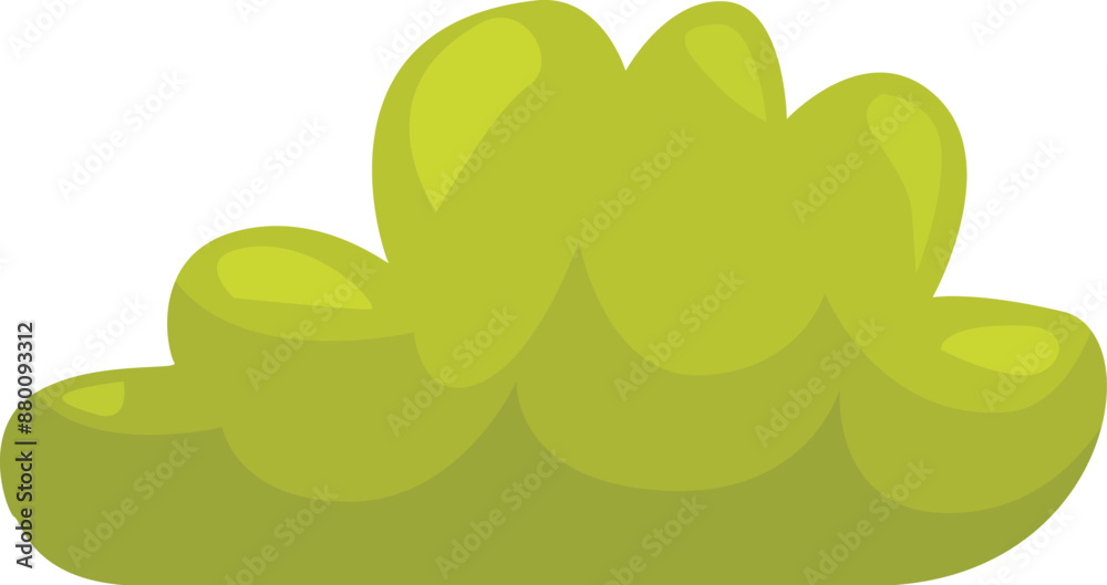 Green bush illustration forming a cloud shape, nature and gardening related image Green bush illustration forming a cloud shape, nature and gardening related image