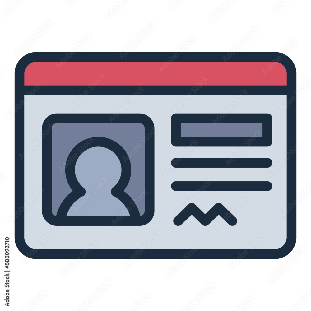 Identity card for tax identification purposes icon Identity card for tax identification purposes icon