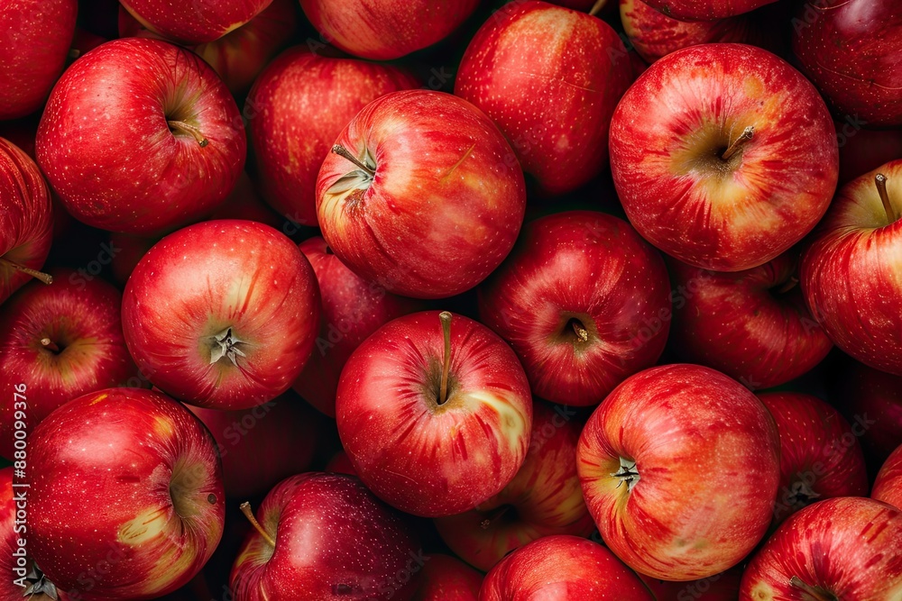 Scrumptious red apples with smooth skin and glossy finish Scrumptious red apples with smooth skin and glossy finish
