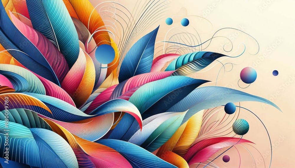Folhas Tropicais Coloridas Folhas Tropicais Coloridas