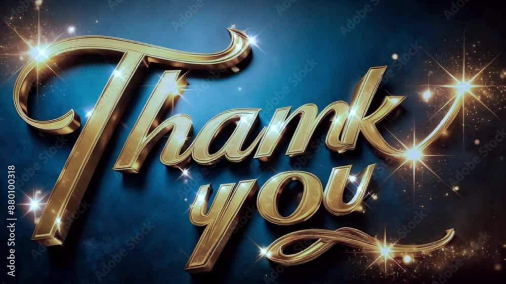 Thank you! text thank you on abstract gold luxury background