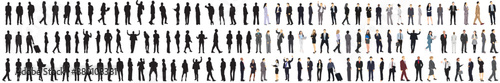 business set full isolated silhouettte