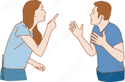 angry couple arguing shouting blaming each other of problem frustrated husband and wife