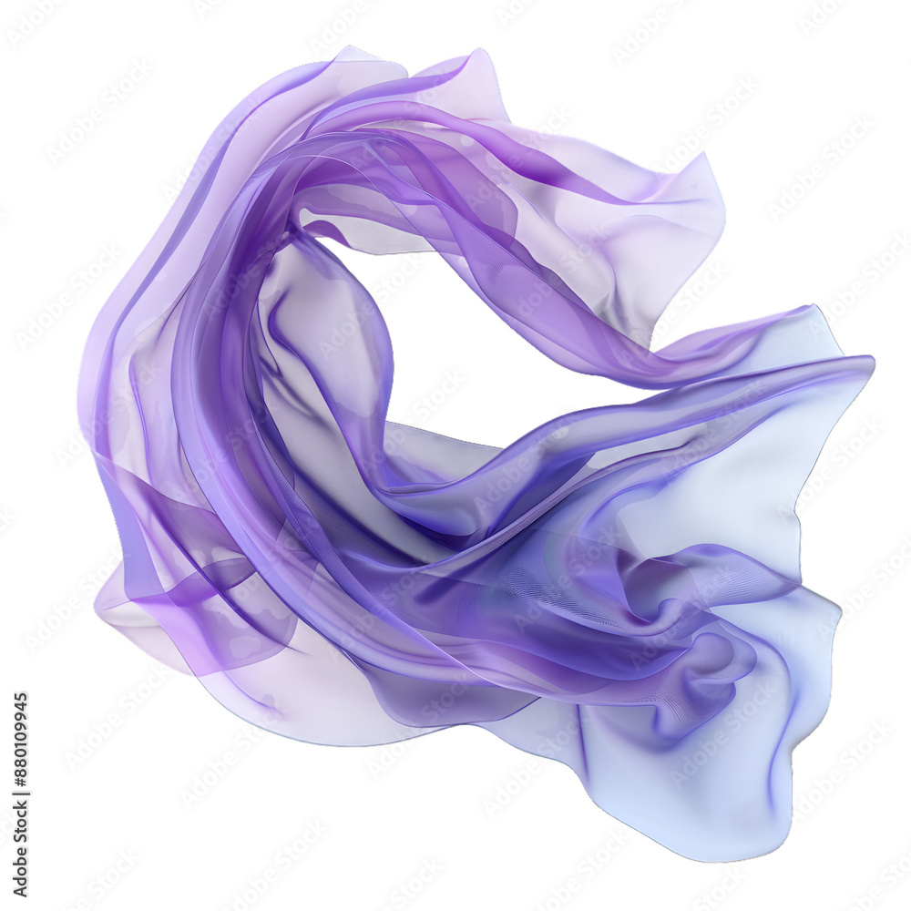 Chiffon, isolated white background Chiffon, isolated white background