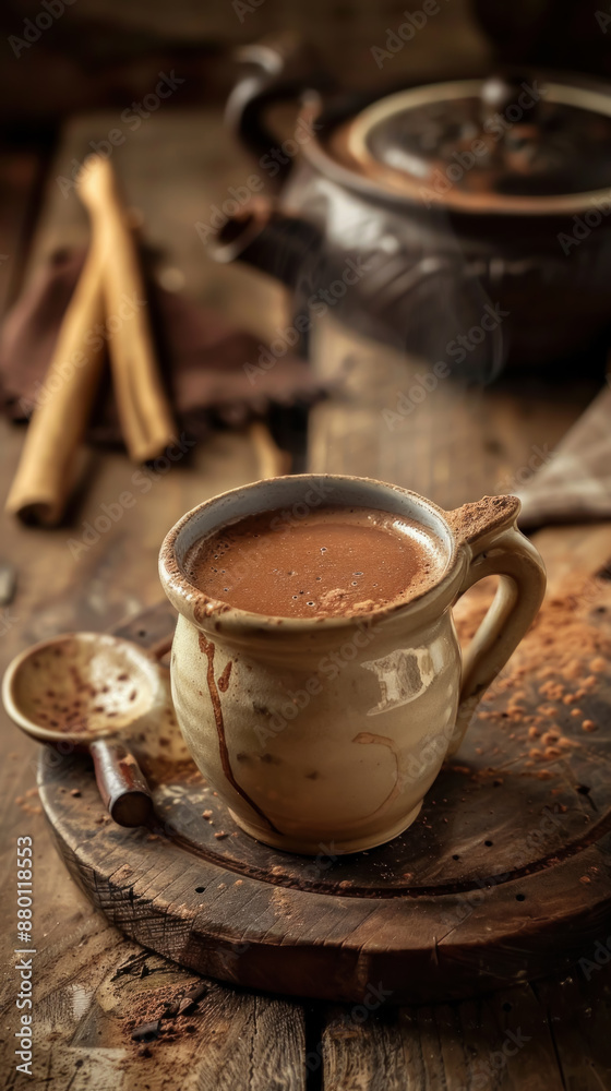 image of a traditional Brazilian chocolate quente showcasing its authentic appearance image of a traditional Brazilian chocolate quente showcasing its authentic appearance