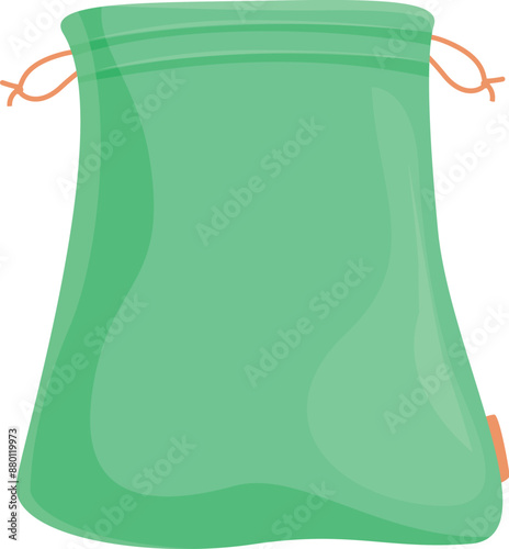 Reusable green cloth bag for food storage, promoting sustainability and eco friendly practices