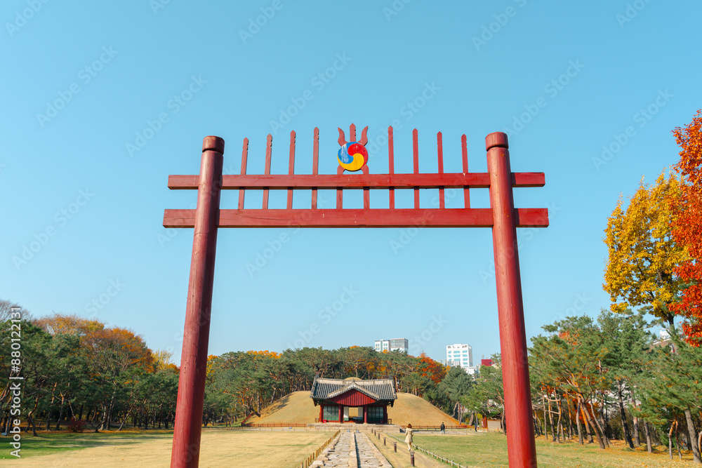 Autumn of Seolleung and Jeongneung Royal Tombs in Seoul, Korea