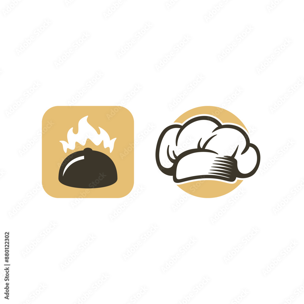 Chef hat logo template vector icon illustration design. Cooking logo. Chef hat logo template vector icon illustration design. Cooking logo.