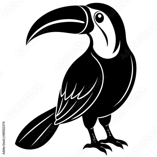 toucan vector silhouette illustration and svg