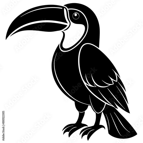 toucan vector silhouette illustration and svg