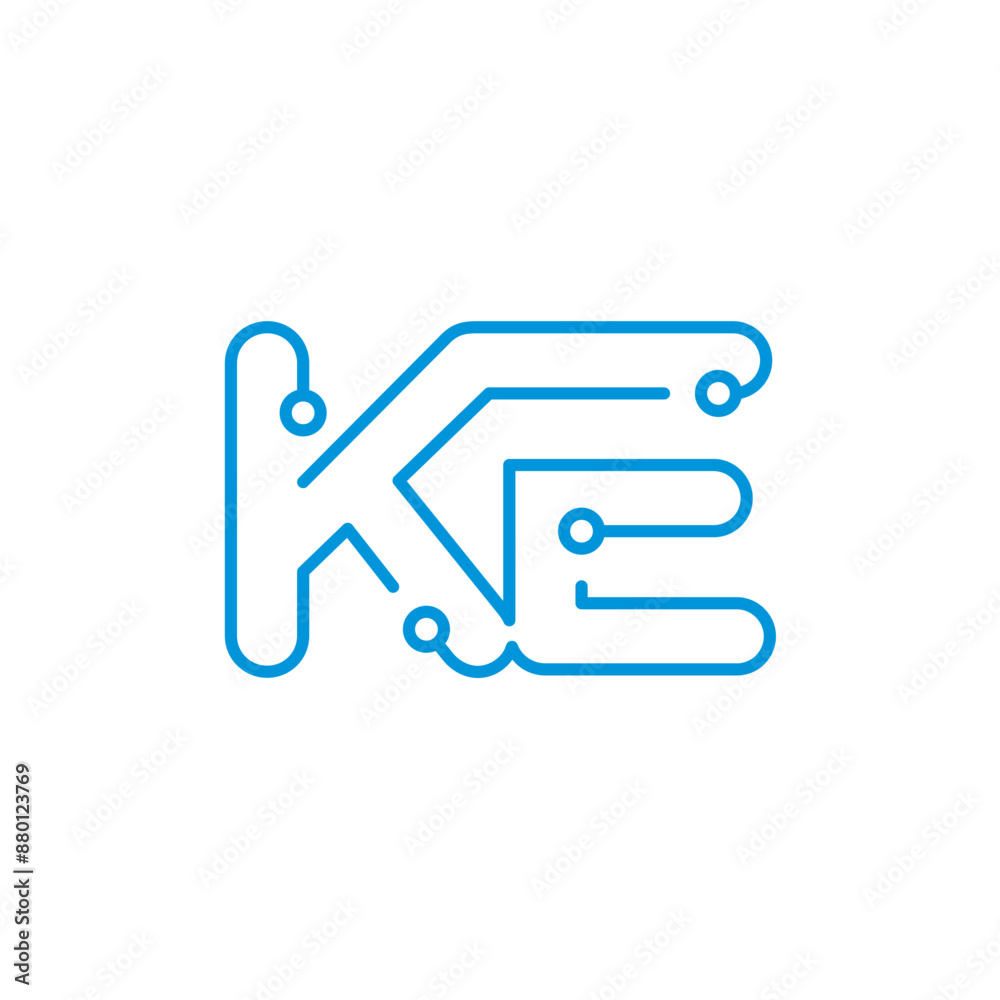 Abstract Letters KE Logo Design Template 001 Abstract Letters KE Logo Design Template 001