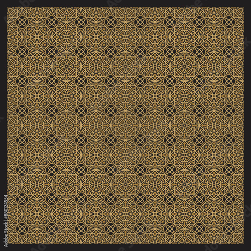 Seamless pattern Elegant linear ornament Geometric stylish background Vector repeating texture