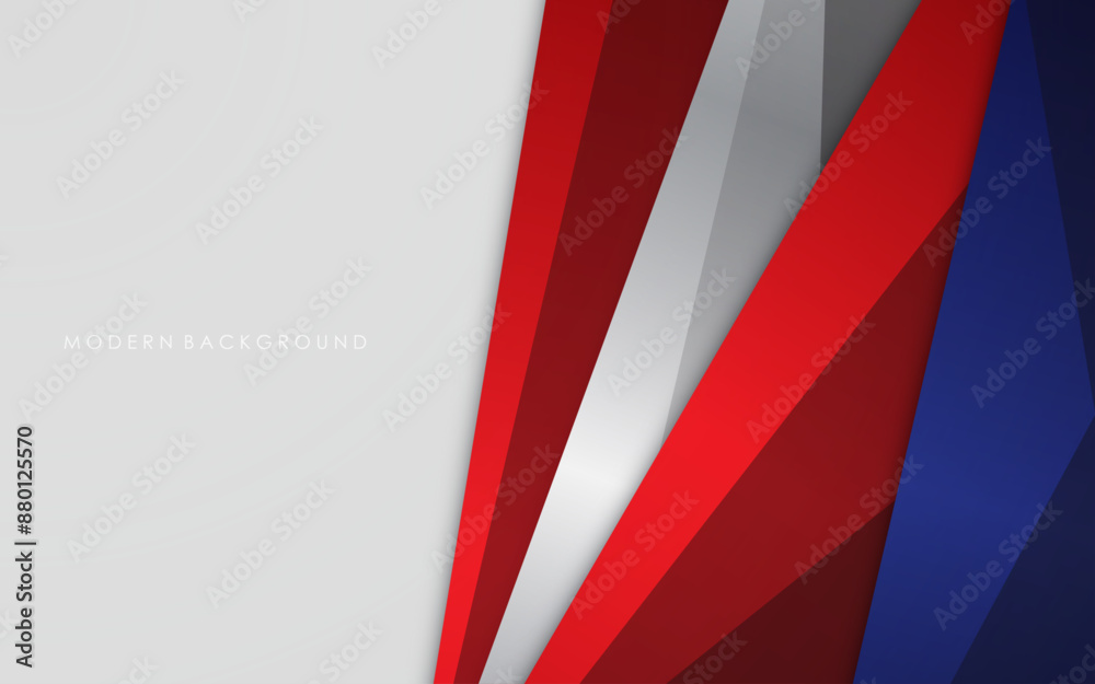 Modern background blue with white and red color Modern background blue with white and red color