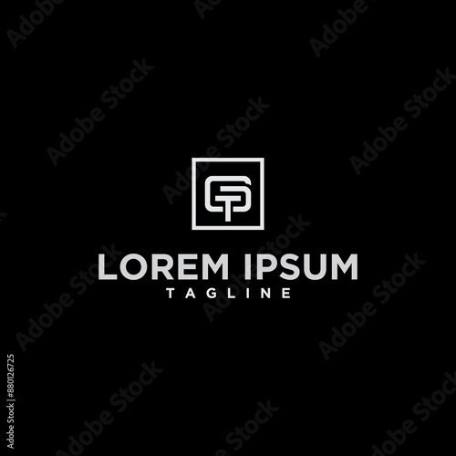 gt or tg square logo design