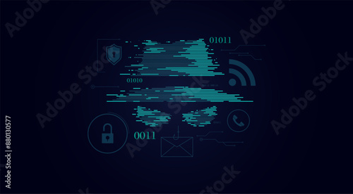 Fraud alert. Beware of phishing cybercrimes from strangers. The concept of being alert to cyber threats via smartphones, computers and others, being careful of fraud on social media