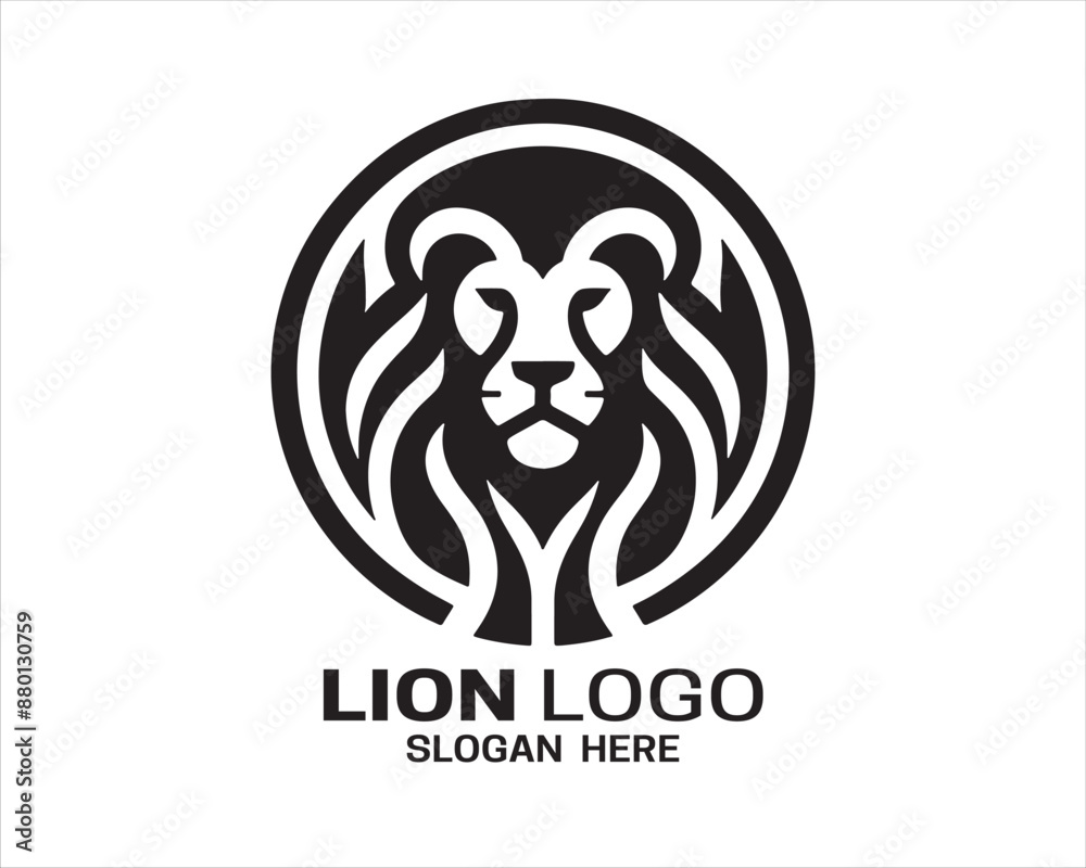 Fototapeta premium Lion logo design vector template. lion head logo design icon vector illustration