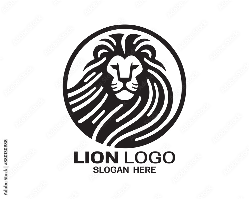 Lion logo design vector template. lion head logo design icon vector illustration Lion logo design vector template. lion head logo design icon vector illustration