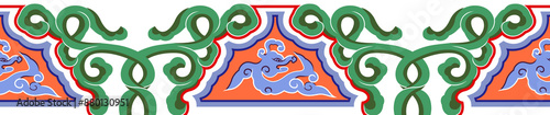 This is an illustration of Dancheong, a traditional Korean pattern.