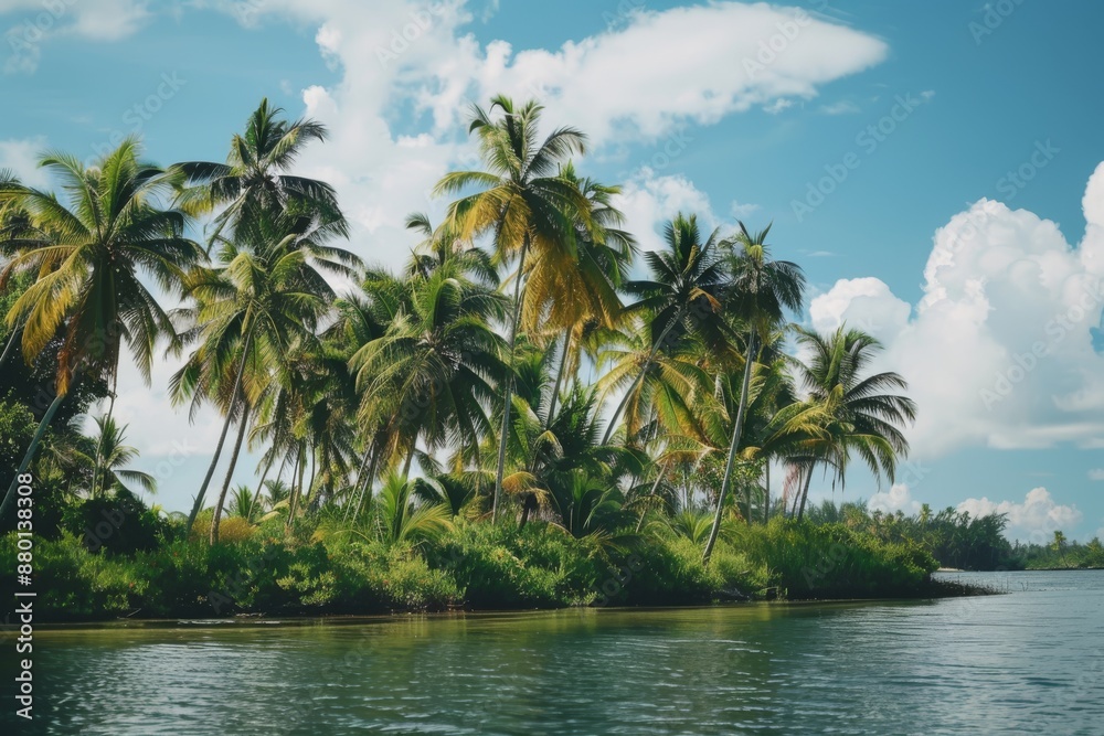 Tropical Paradise: Palm Trees and a Blue Sky Tropical Paradise: Palm Trees and a Blue Sky