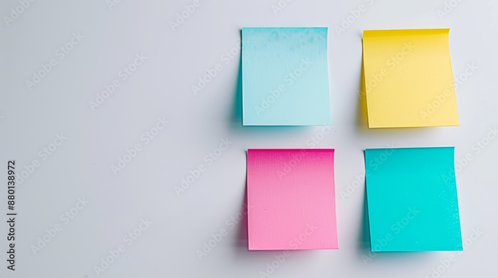 A minimalist white Post-it note placed on a solid-colored background. A minimalist white Post-it note placed on a solid-colored background.