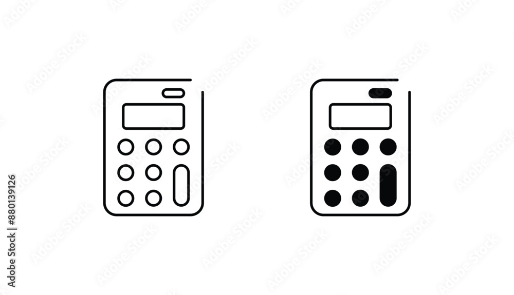 Calculator icon design with white background stock illustration Calculator icon design with white background stock illustration