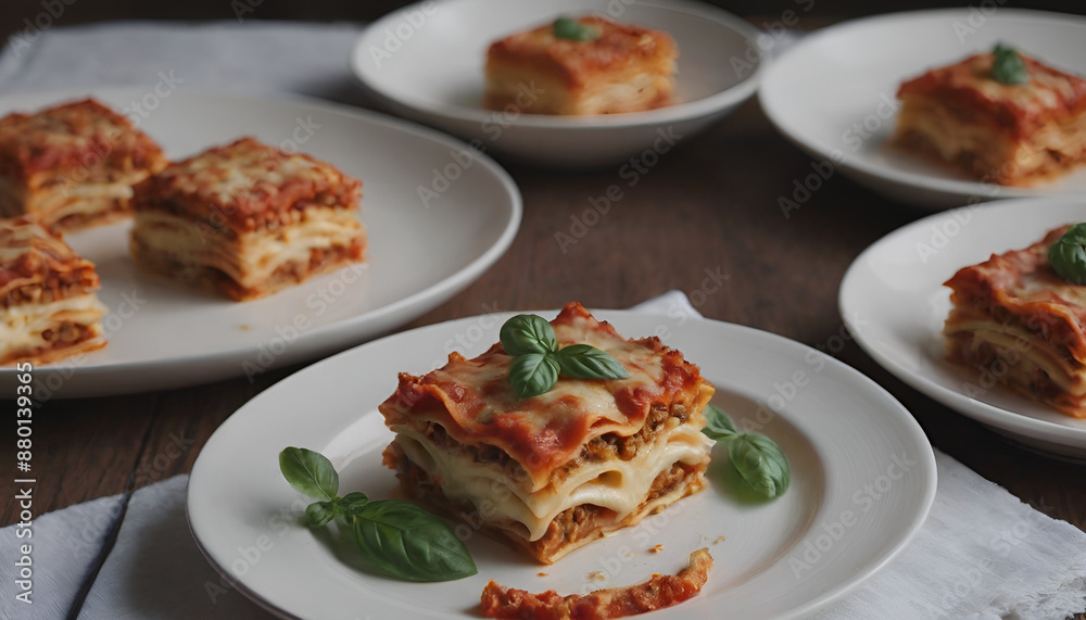 multiple plates of lasagna multiple plates of lasagna
