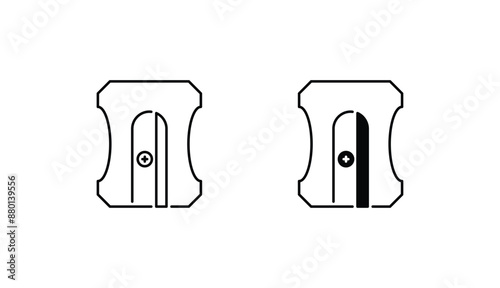 Sharpener icon design with white background stock illustration