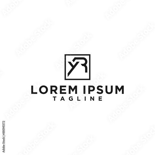 yr or ry square logo design inspiration