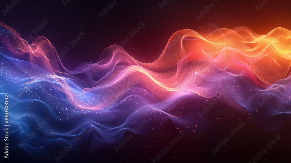 Abstract Wave of Glowing Light Abstract Wave of Glowing Light