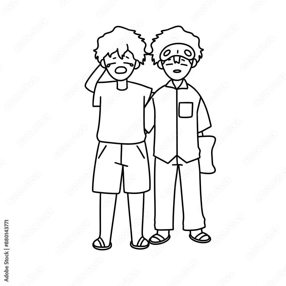 Two men are standing next to each other Two men are standing next to each other